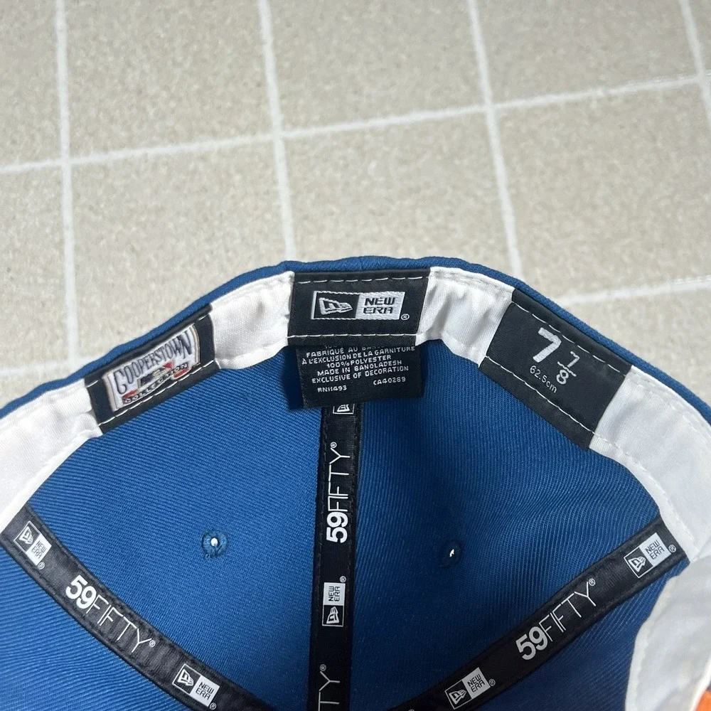 Blue San Francisco Giants Black Orange 25th Patch New Era 59Fifty Fitted 7 7/8 - Picture 6 of 7